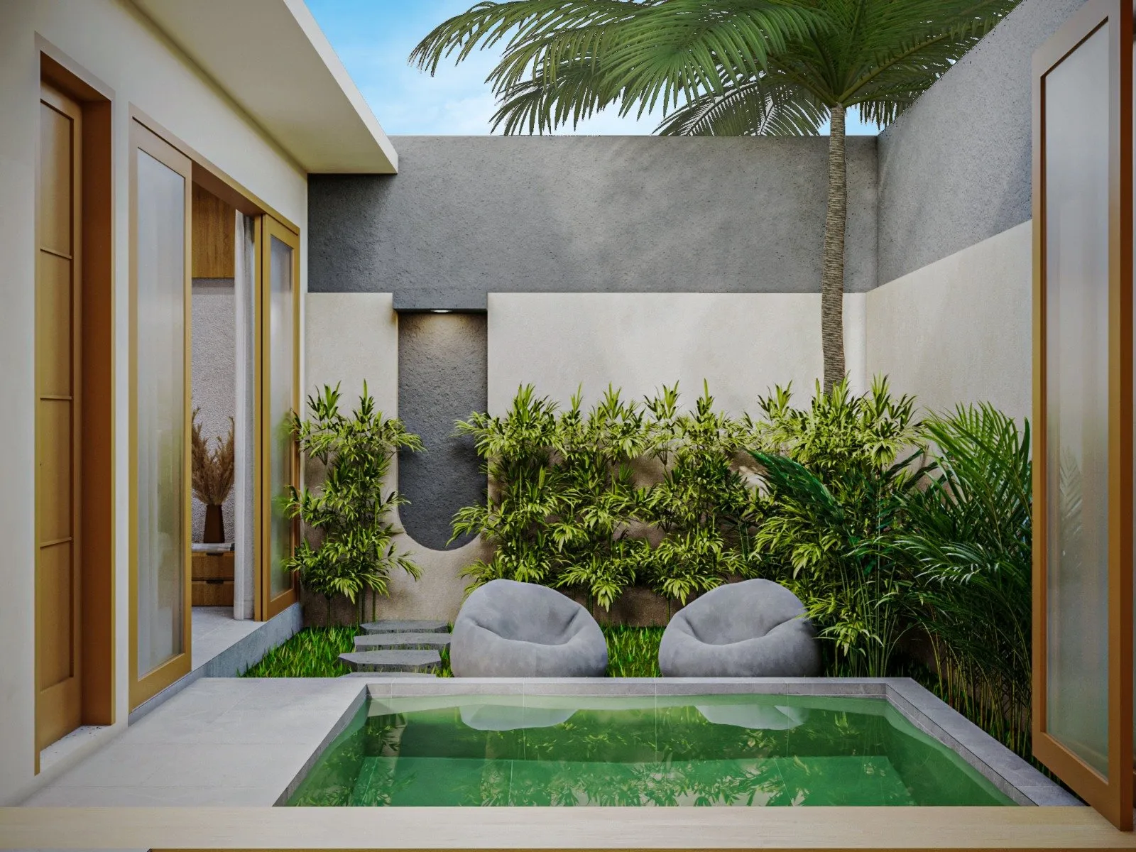 CHARMING VILLA WITH GARDEN AND PLUNGE POOL IN GOA GONG