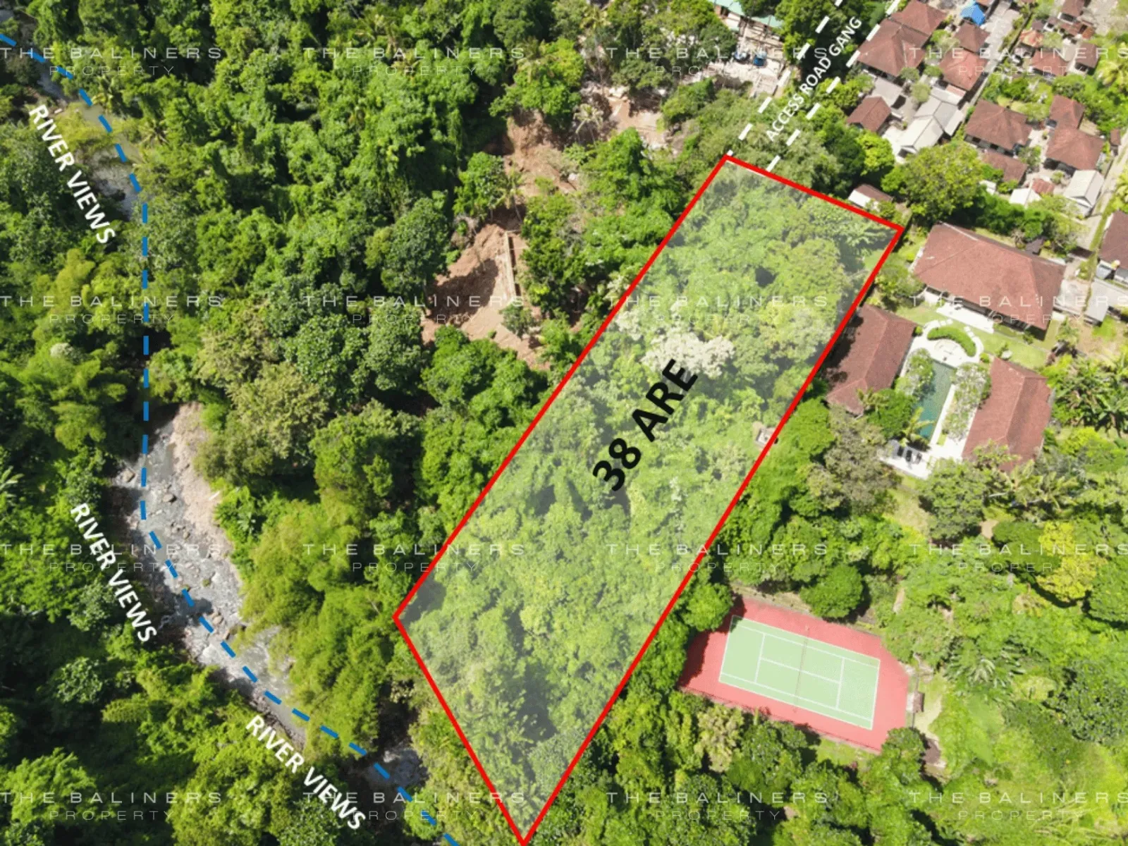 EXPANSIVE JUNGLE AND RIVER VIEW LAND IN KEDIRI, TABANAN
